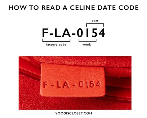 celine factory code|Celine purse date code.